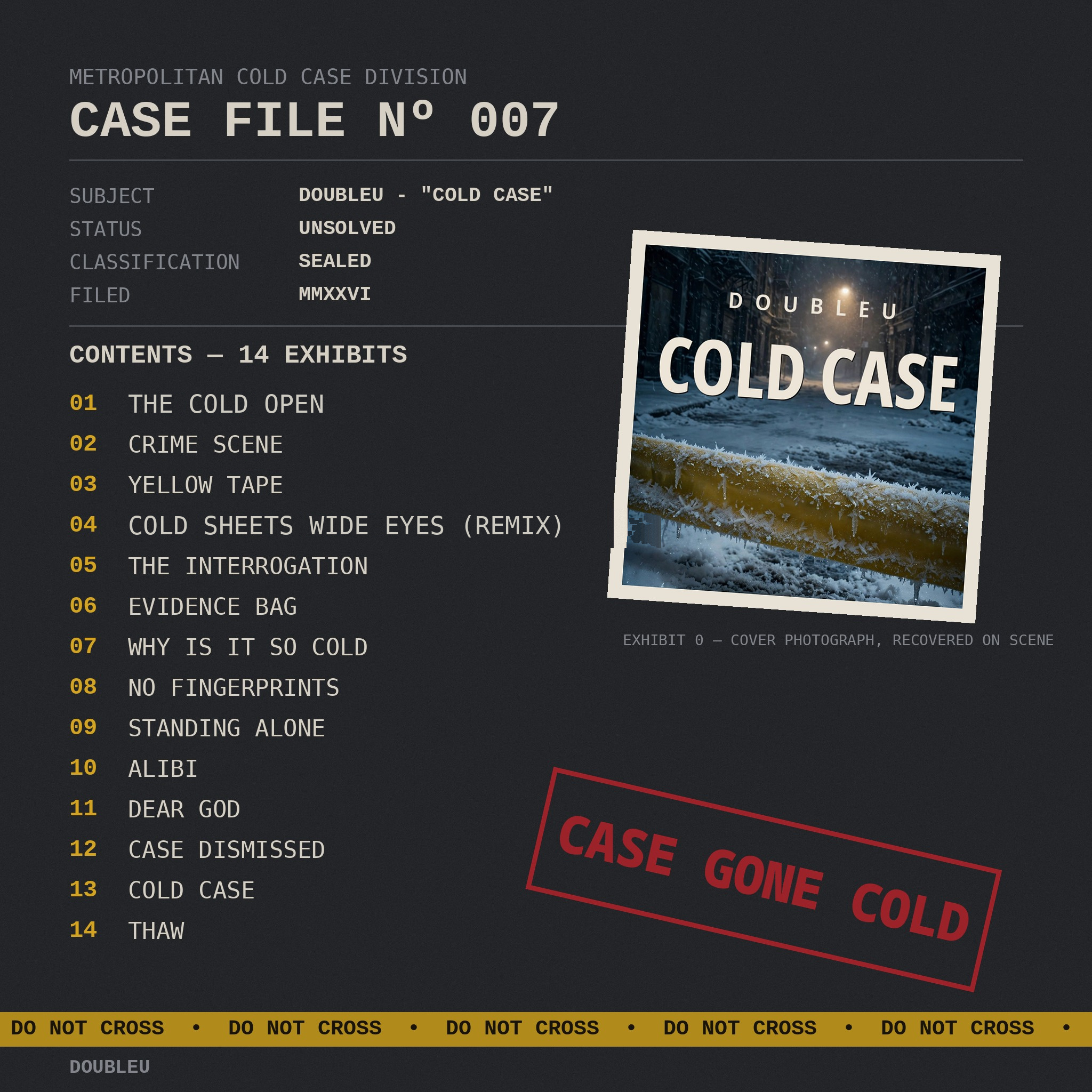 Cold Case album dossier artwork